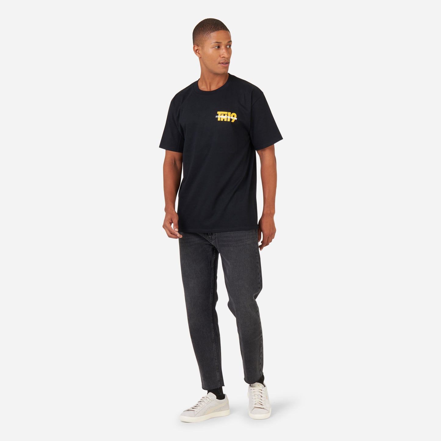 TH19 X ACM - T-SHIRT NERA CON STAMPA SUL RETRO