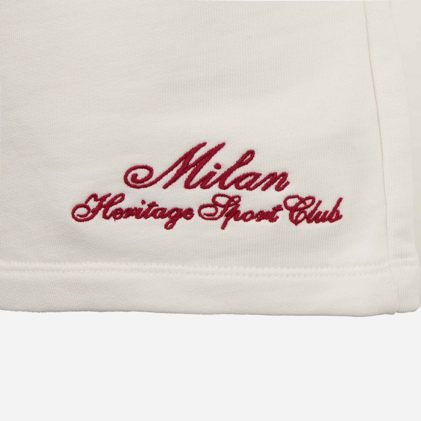 AC MILAN WOMEN'S WHITE SHORTS WITH EMBROIDERY