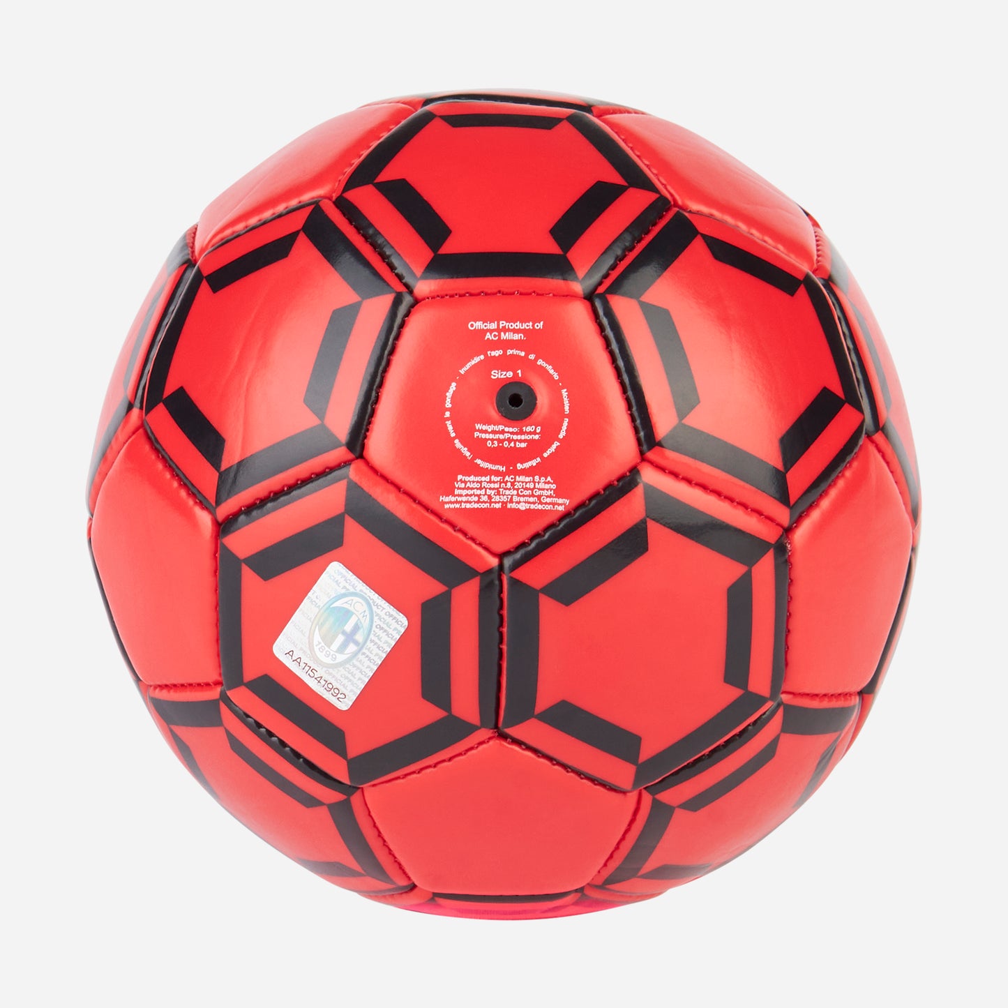 AC MILAN RED BALL WITH LOGO