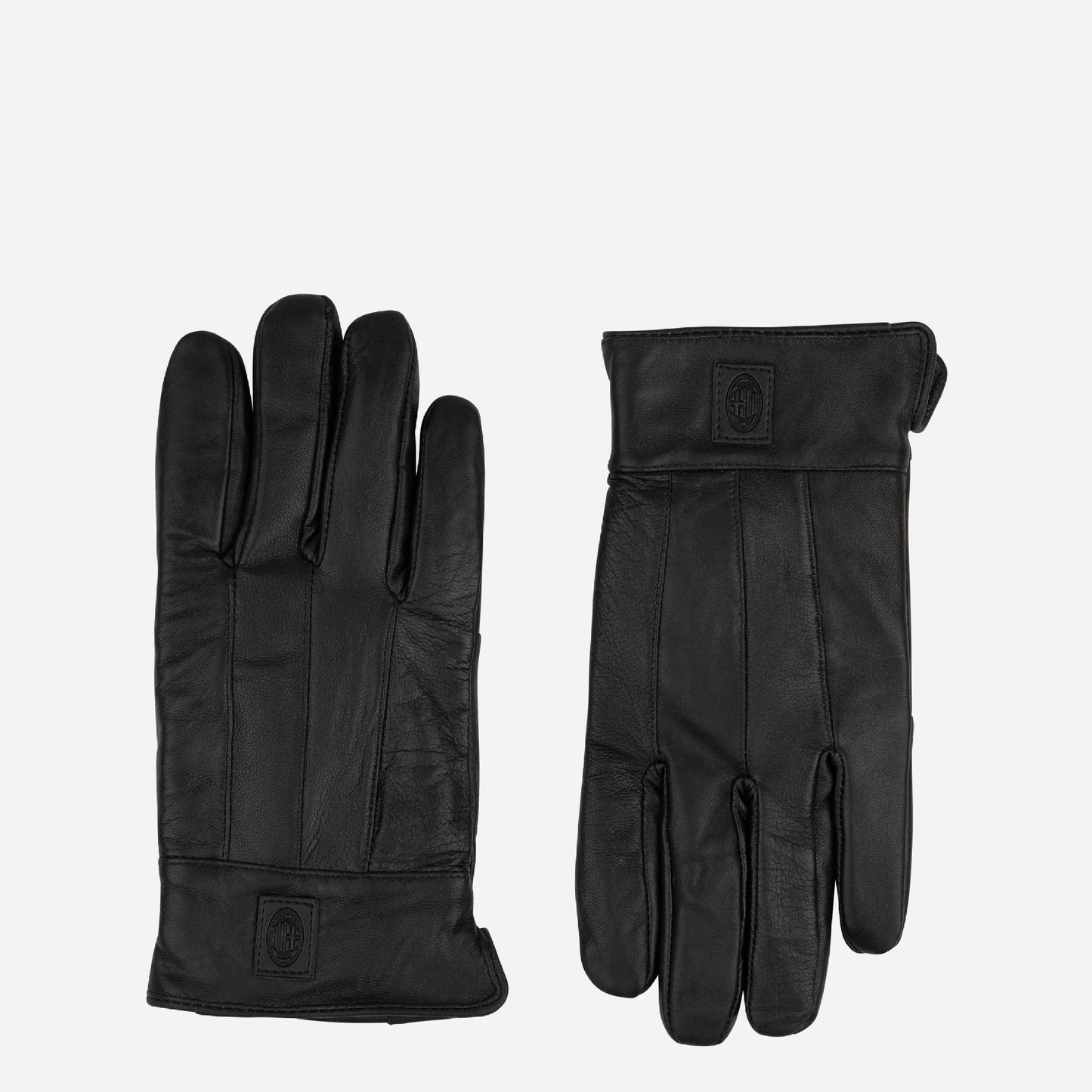MILAN LEATHER GLOVES WITH LOGO
