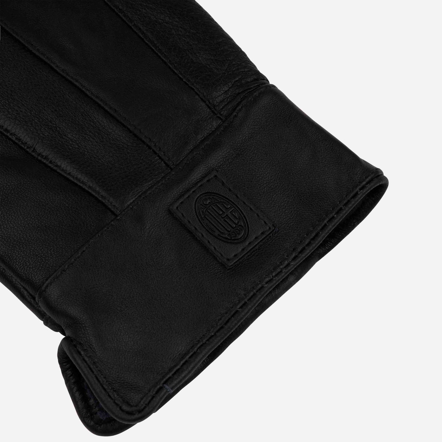 MILAN LEATHER GLOVES WITH LOGO