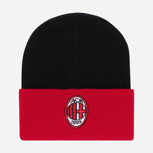 BERRETTO MILAN BICOLOR CON LOGO