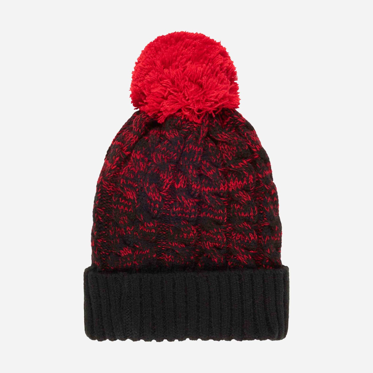 BERRETTO MILAN A TRECCE CON POMPON E PATCH LOGO