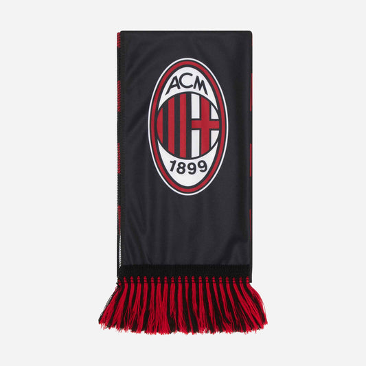 SCIARPA MILAN DOUBLE FACE A STRISCE ROSSONERE