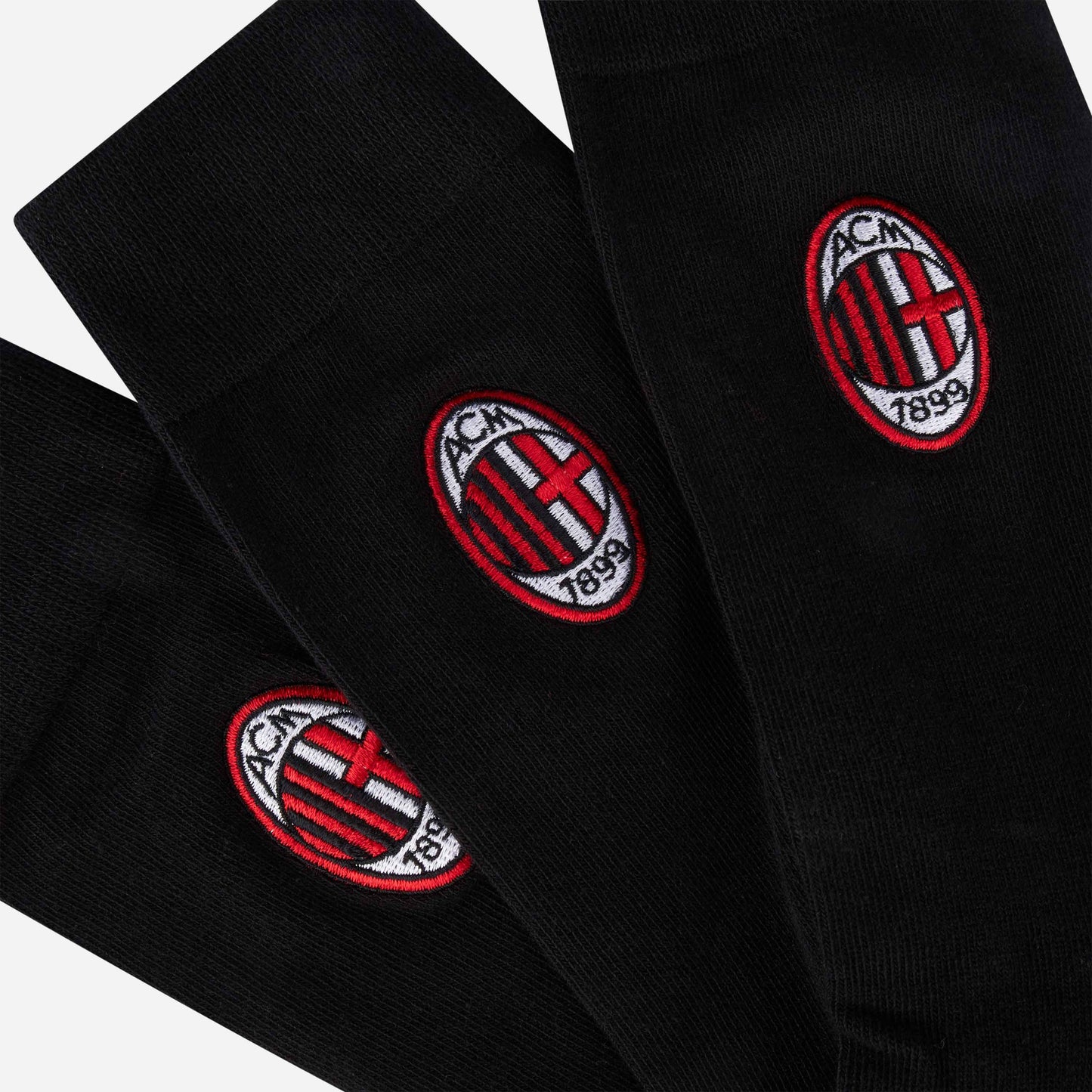 SET CALZE MILAN NERE CON LOGO