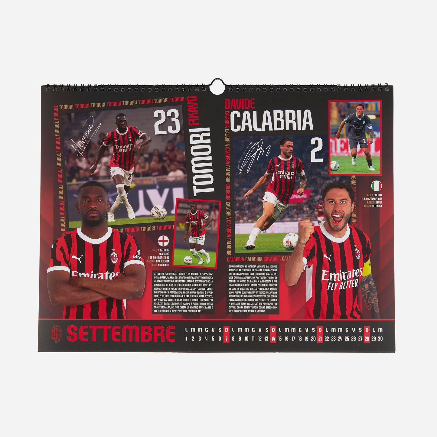 CALENDARIO MILAN 2026