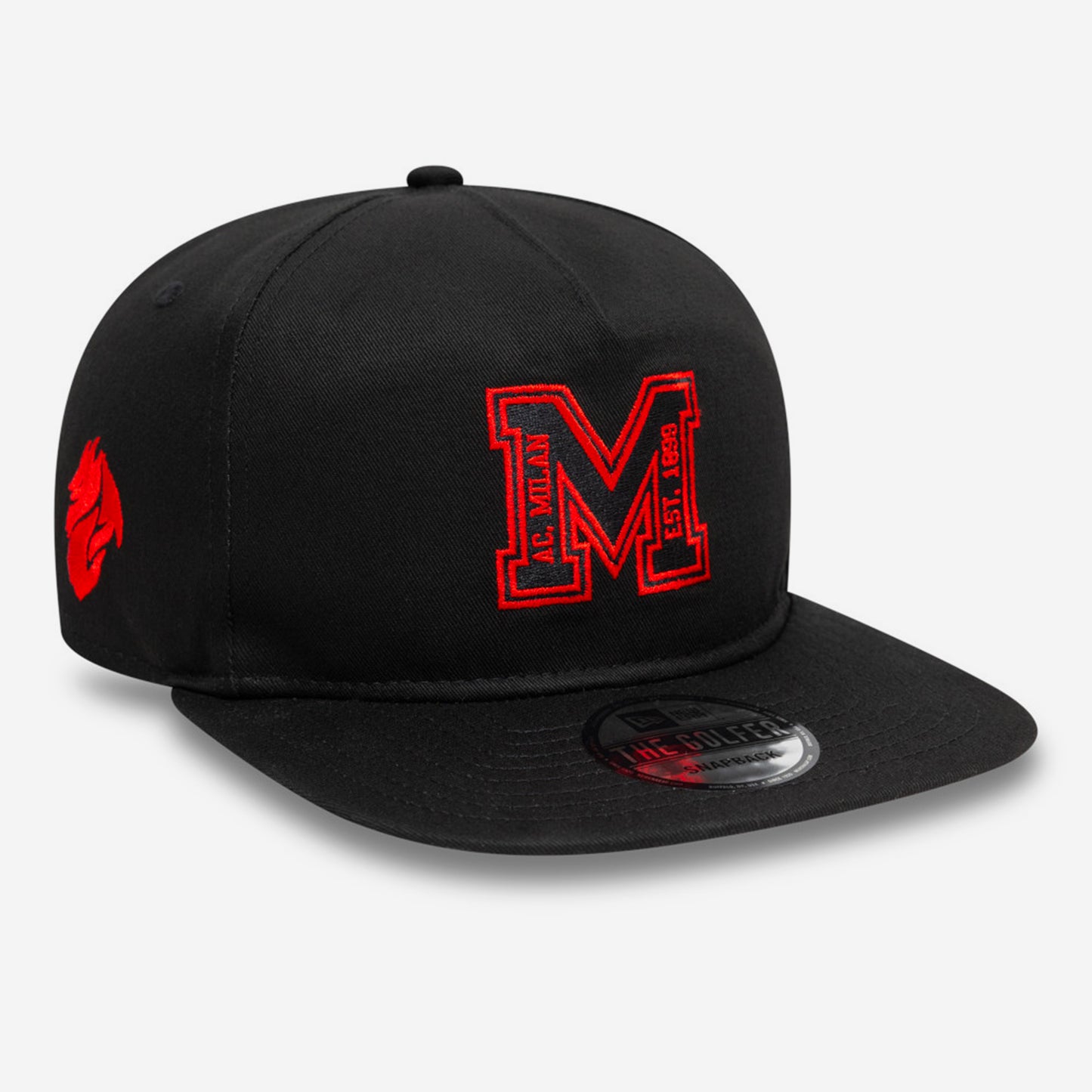 CAPPELLINO GOLFER NEW ERA X AC MILAN  NERO CON M ROSSONERA