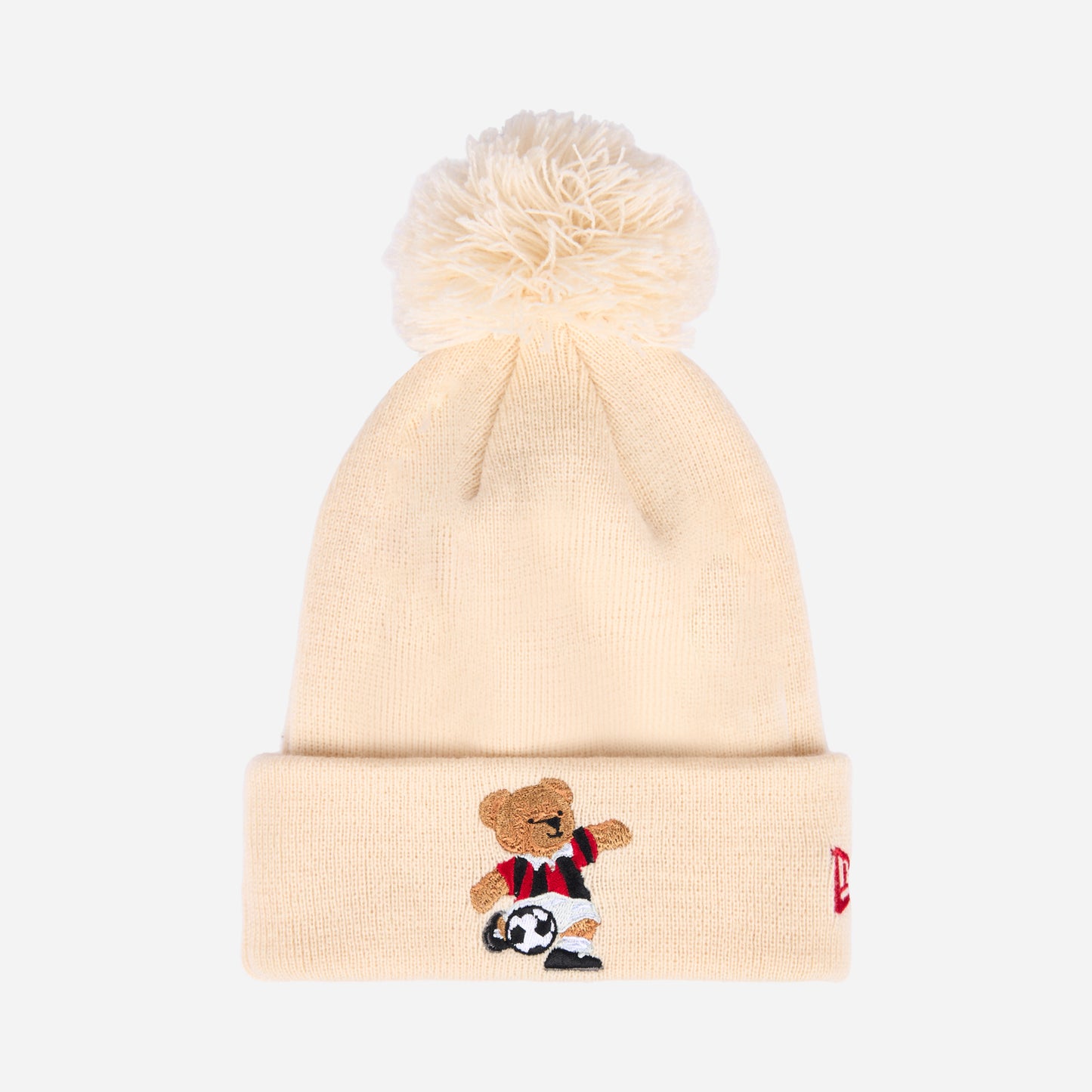 NEW ERA X AC MILAN YOUTH BEANIE WITH EMBROIDERED TEDDY