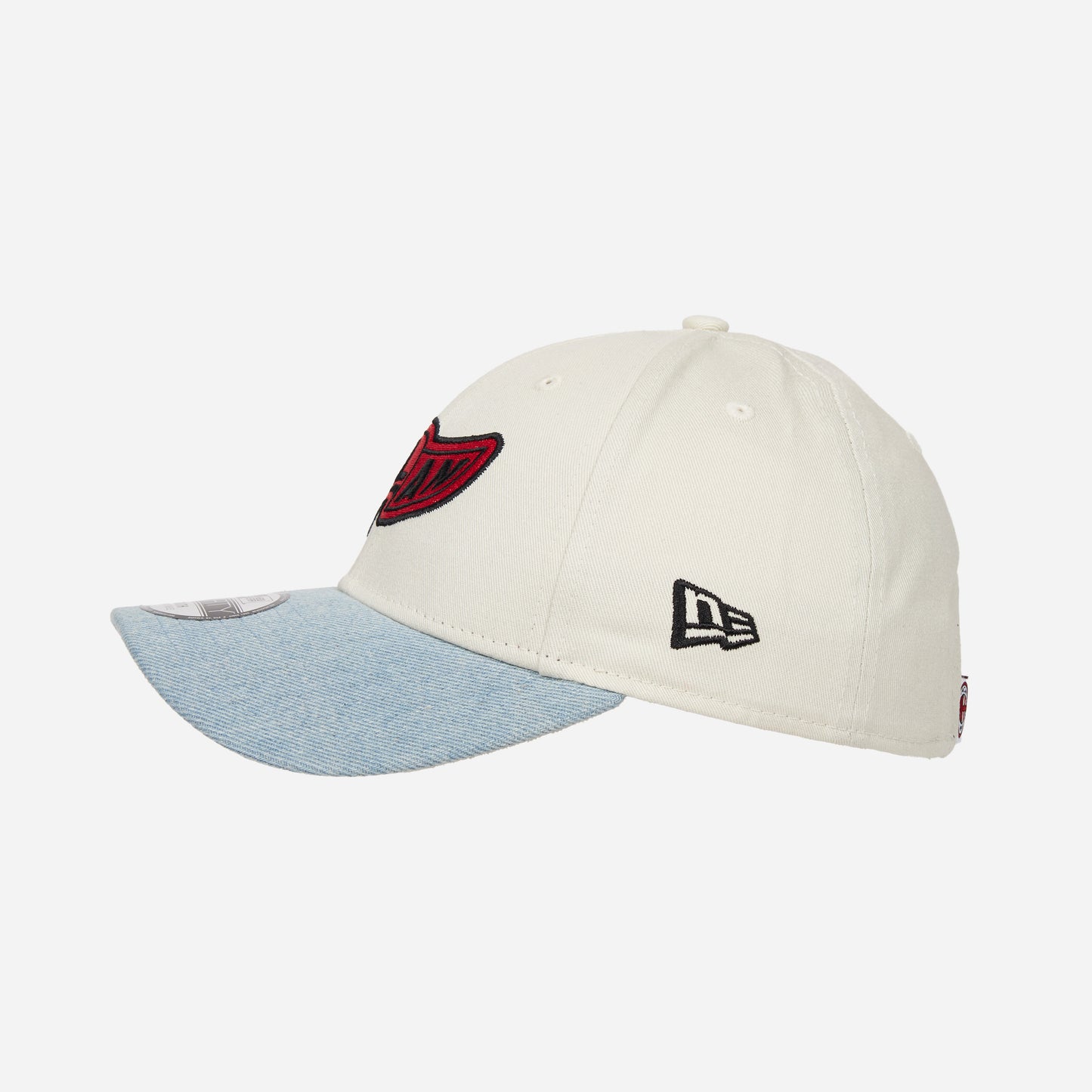 CAPPELLINO RAGAZZO 9FORTY® NEW ERA X AC MILAN BIANCO CON VISIERA IN DENIM