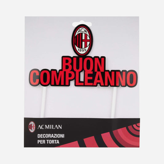 Decorazione Buon Compleanno Milan  L.18 x H.19 cm