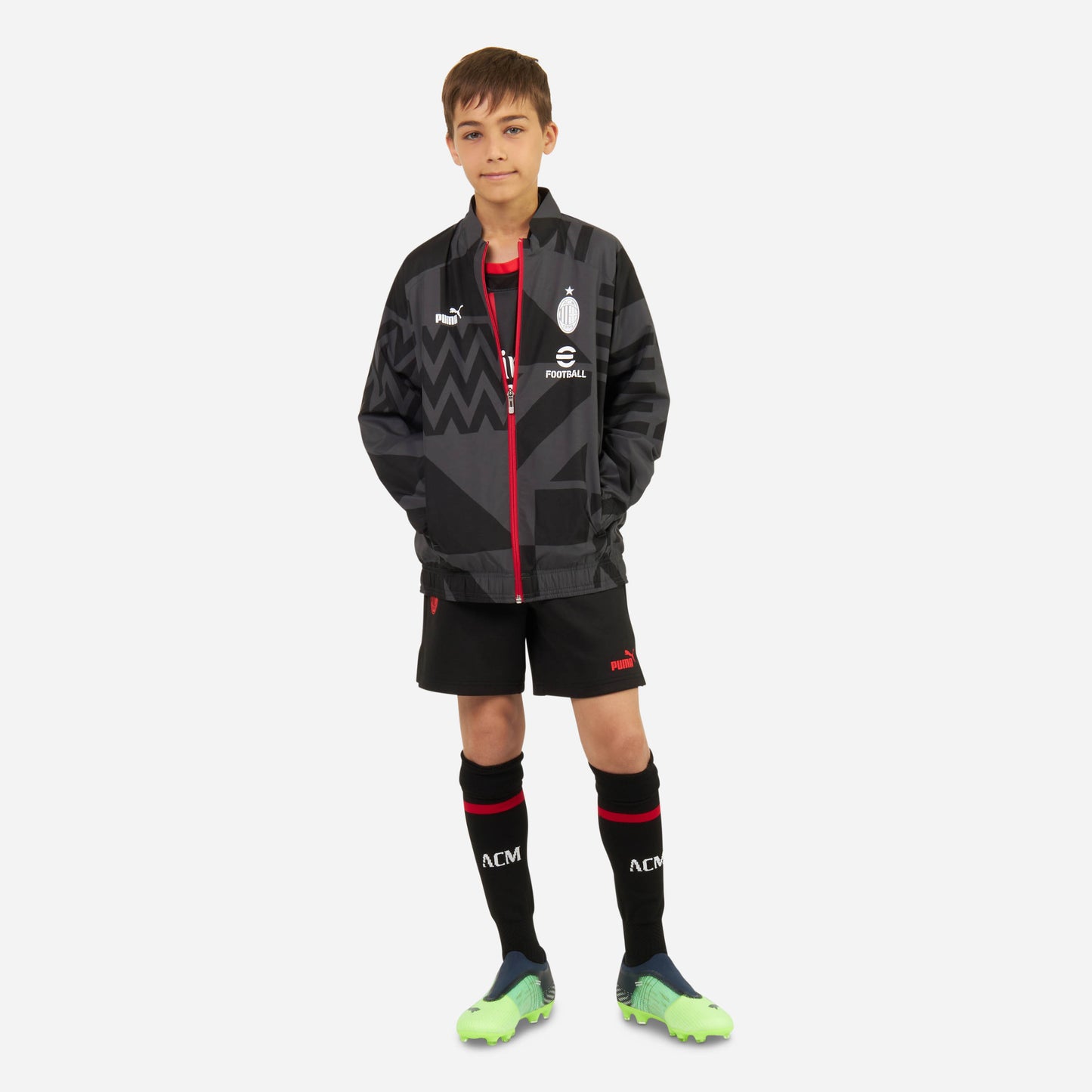 MILAN PREMATCH 2022/23 KIDS’ JACKET WITH ZIPPER