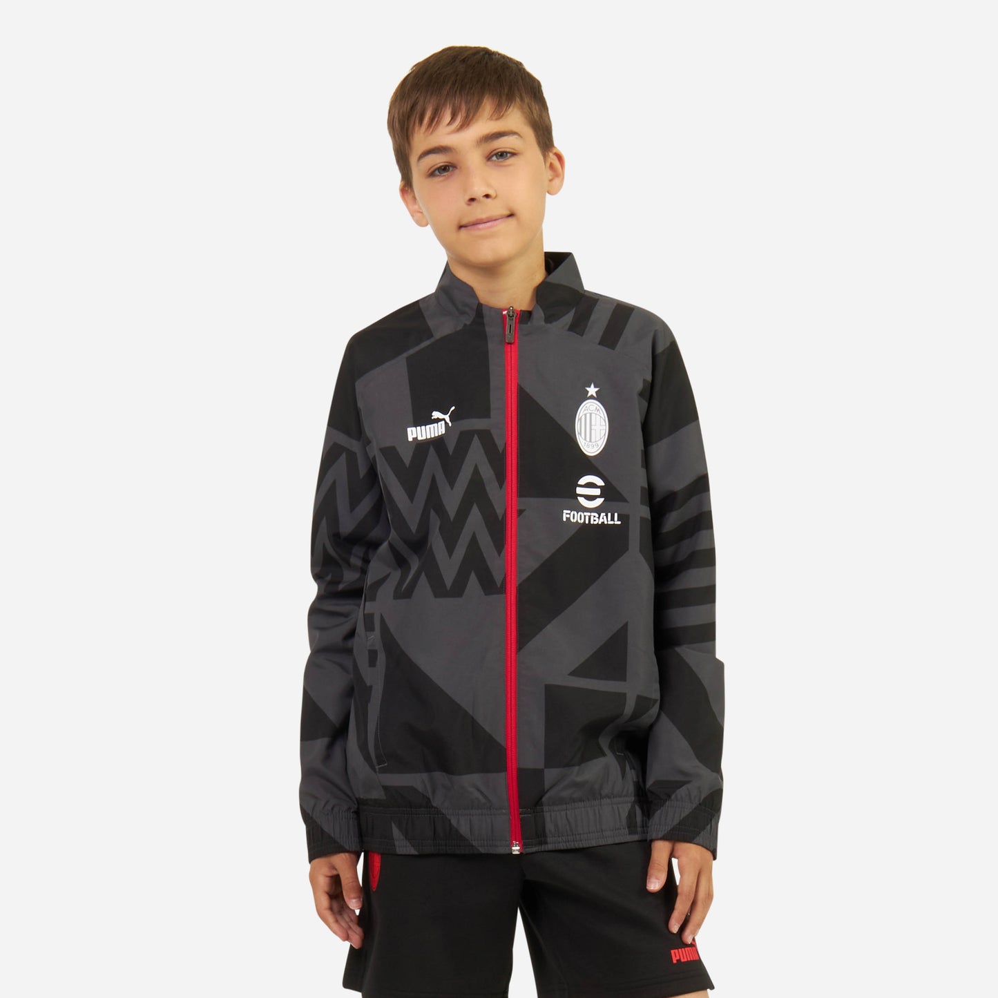 MILAN PREMATCH 2022/23 KIDS’ JACKET WITH ZIPPER