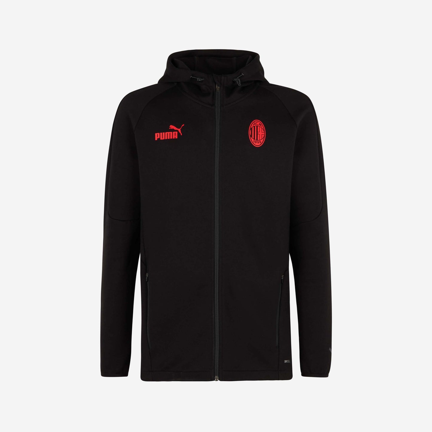 FELPA MILAN CASUALS 2022/23 CON ZIP E CAPPUCCIO