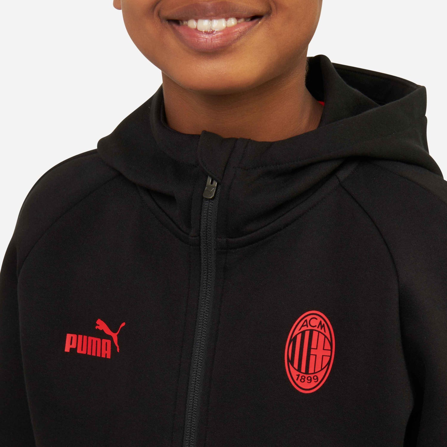 FELPA MILAN CASUALS DA BAMBINO CON ZIP E CAPPUCCIO