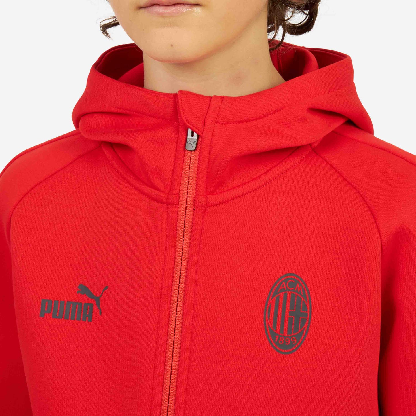 FELPA MILAN CASUALS DA BAMBINO CON ZIP E CAPPUCCIO