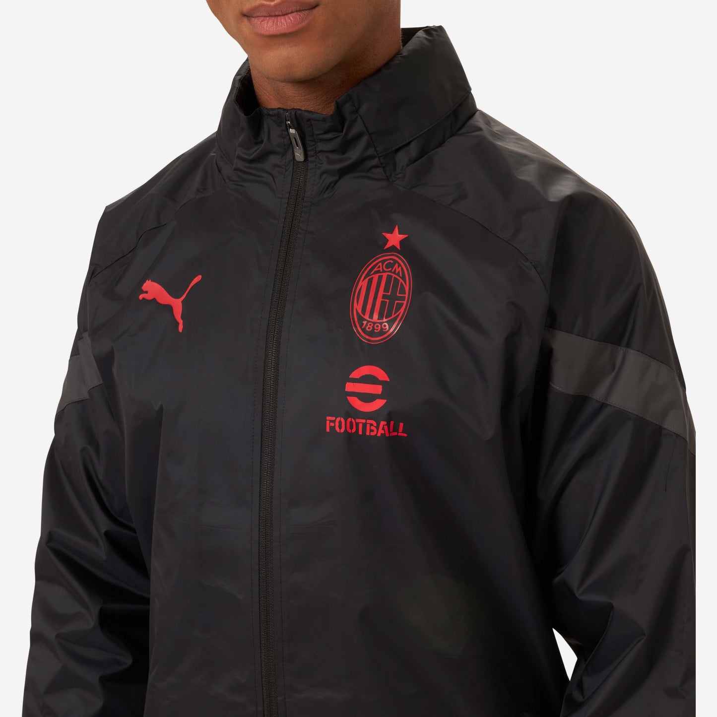 MILAN TRAINING 2022/23 JACKET WITH ZIPPER AND REMOVABLE HOOD