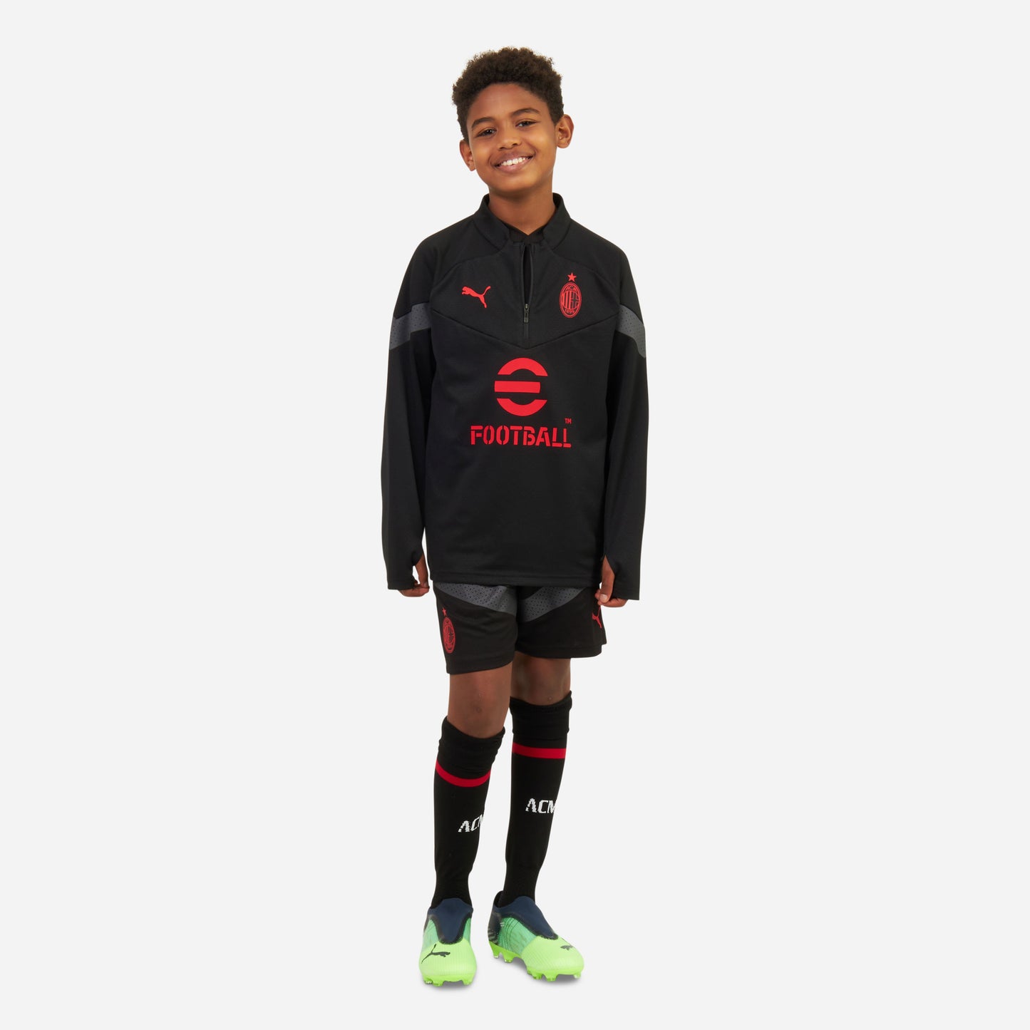 MILAN 1/4 ZIP LONG-SLEEVE TRAINING 2022/23 KIDS’ JERSEY