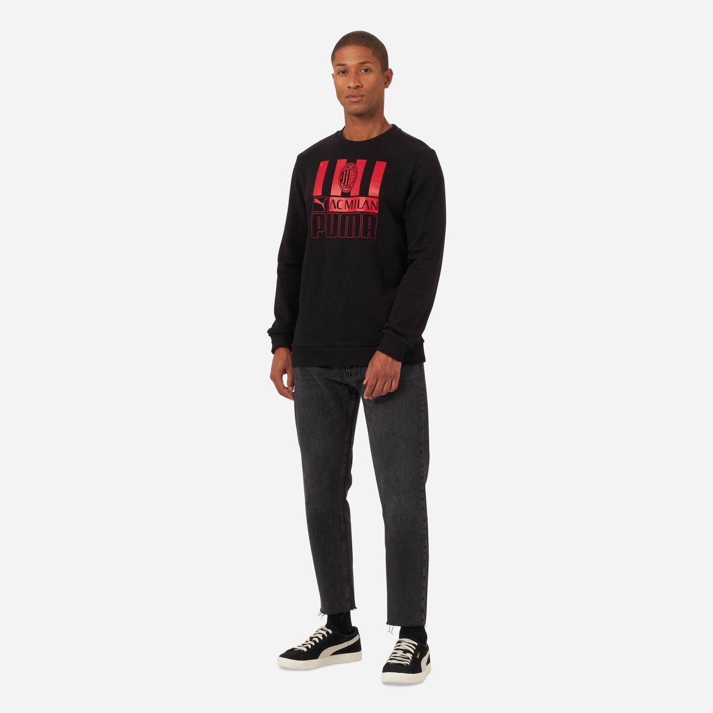 MILAN CREW NECK SWEATSHIRT WITH FRONT PRINT