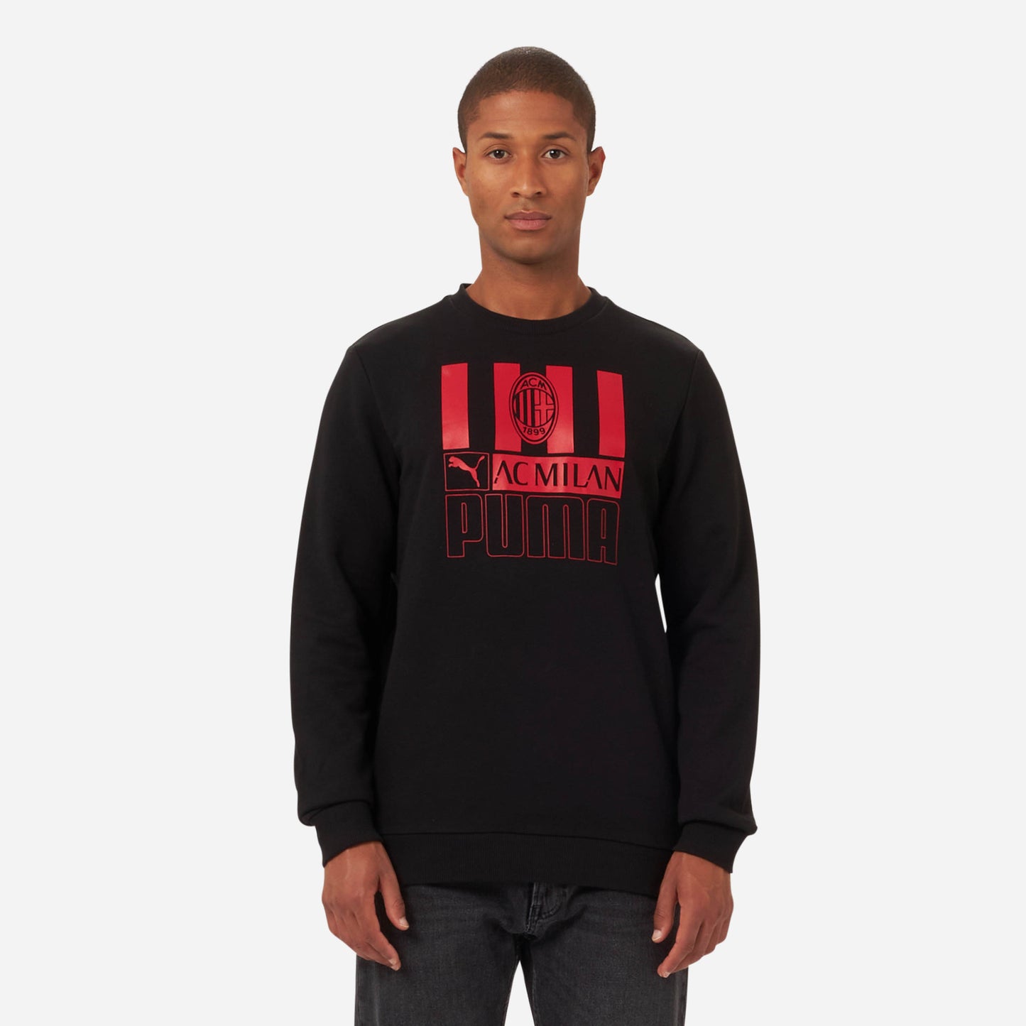 MILAN CREW NECK SWEATSHIRT WITH FRONT PRINT