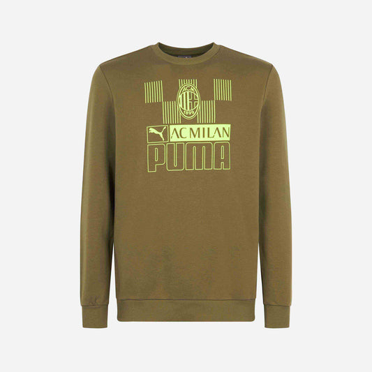 FELPA MILAN GIROCOLLO CON STAMPA FRONTALE