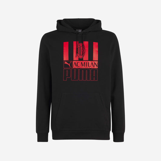 FELPA MILAN CON CAPPUCCIO E STAMPA
