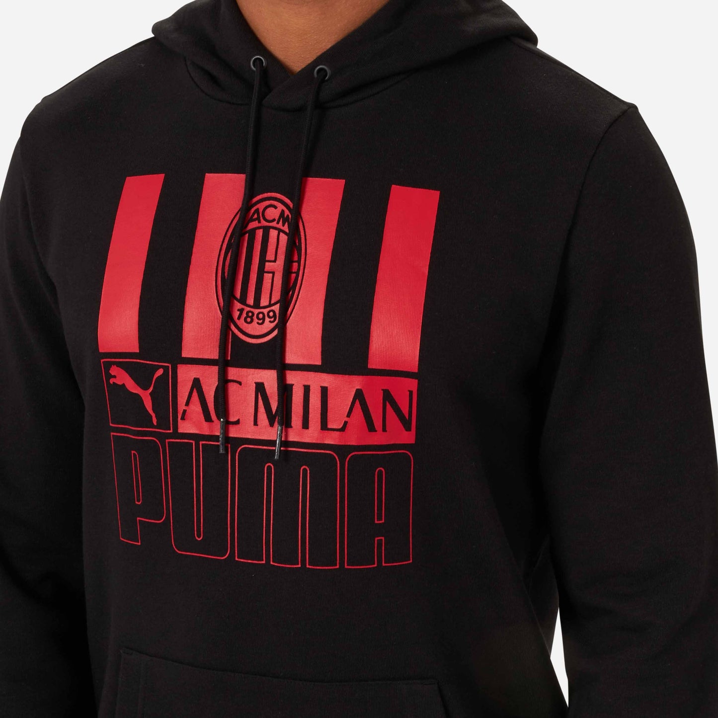 FELPA MILAN CON CAPPUCCIO E STAMPA