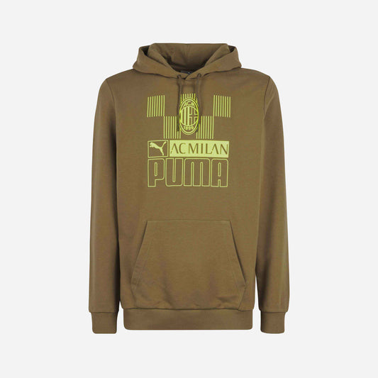 FELPA MILAN CON CAPPUCCIO E STAMPA