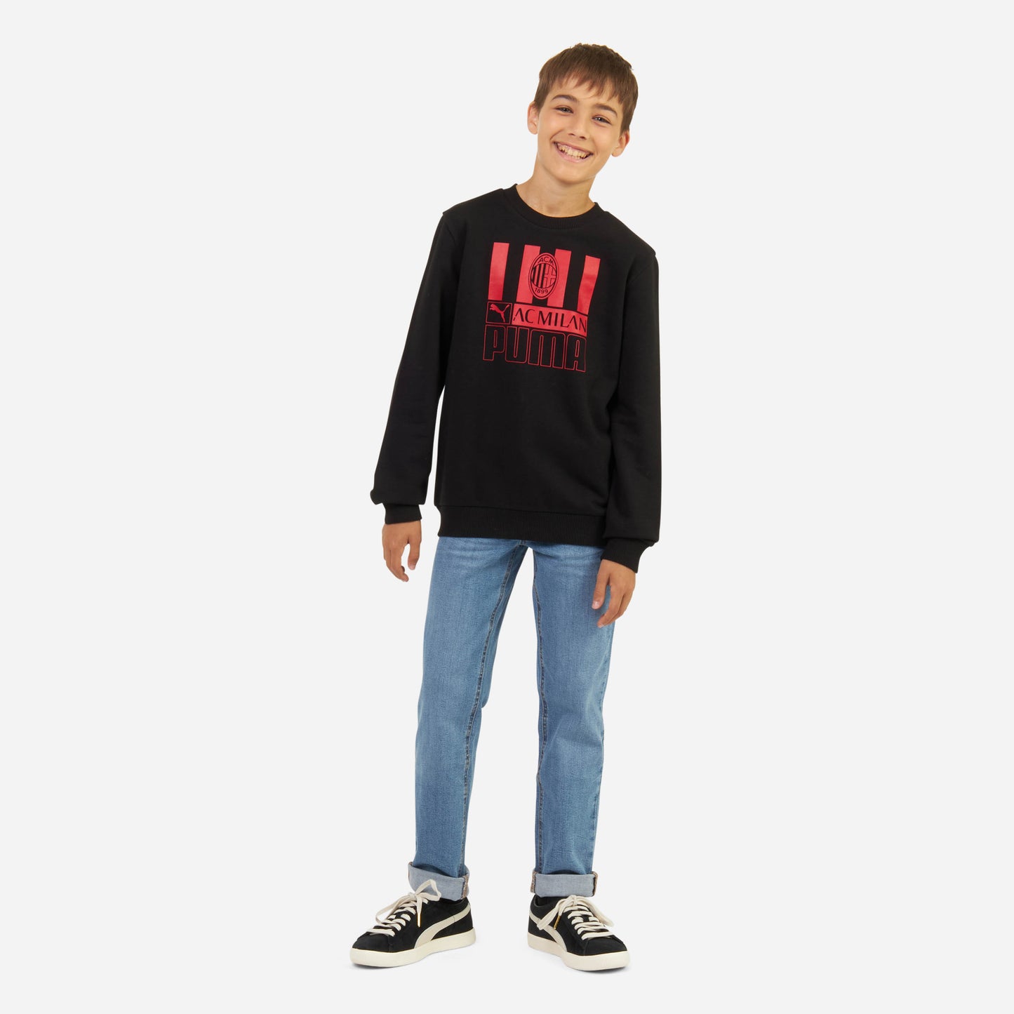 FELPA MILAN BAMBINO CON STAMPA FRONTALE