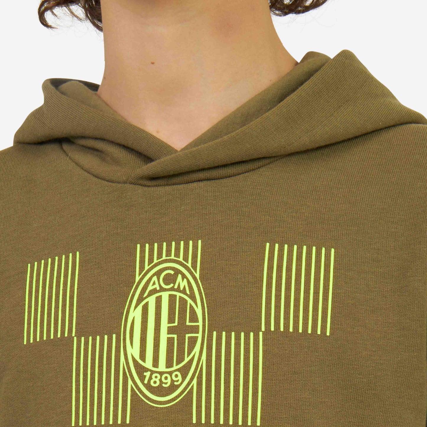 FELPA MILAN BAMBINO CON CAPPUCCIO E STAMPA