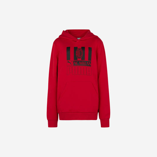 FELPA MILAN BAMBINO CON CAPPUCCIO E STAMPA