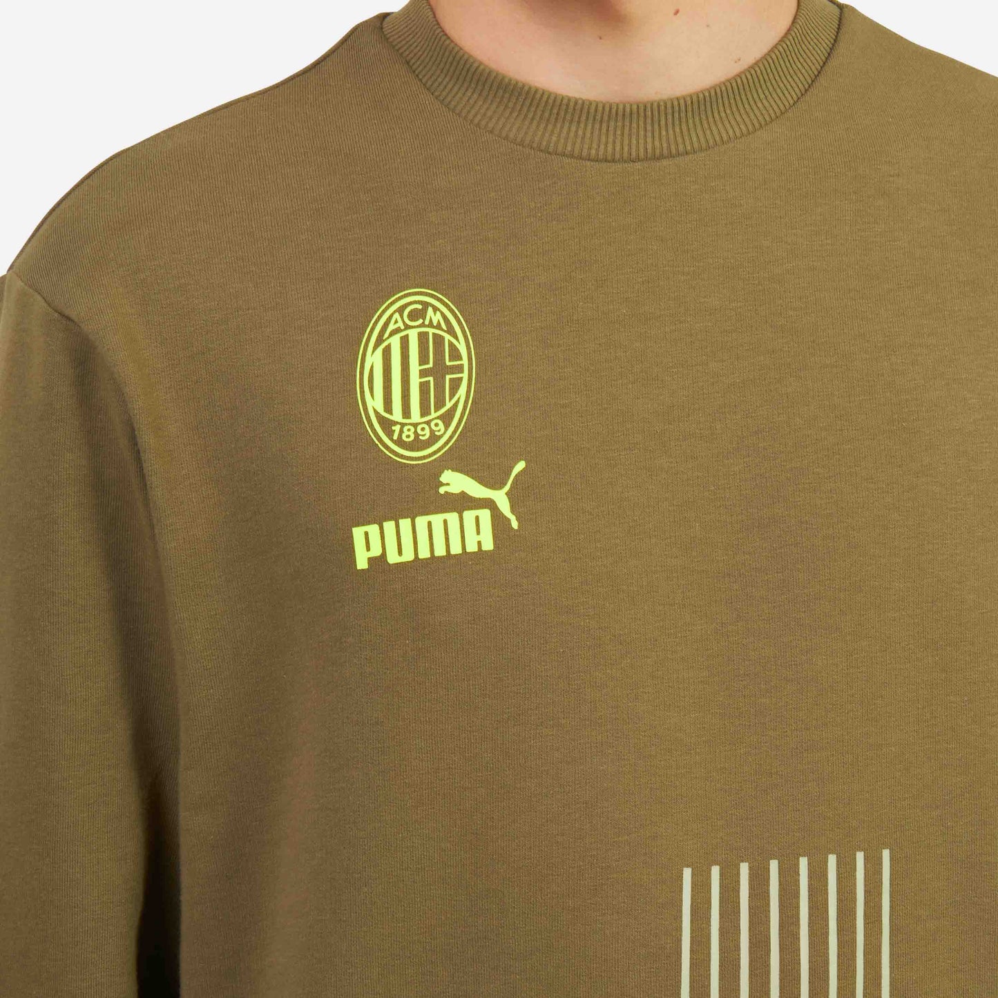 MILAN CREW NECK SWEATSHIRT WITH PRINTS AND PATCH