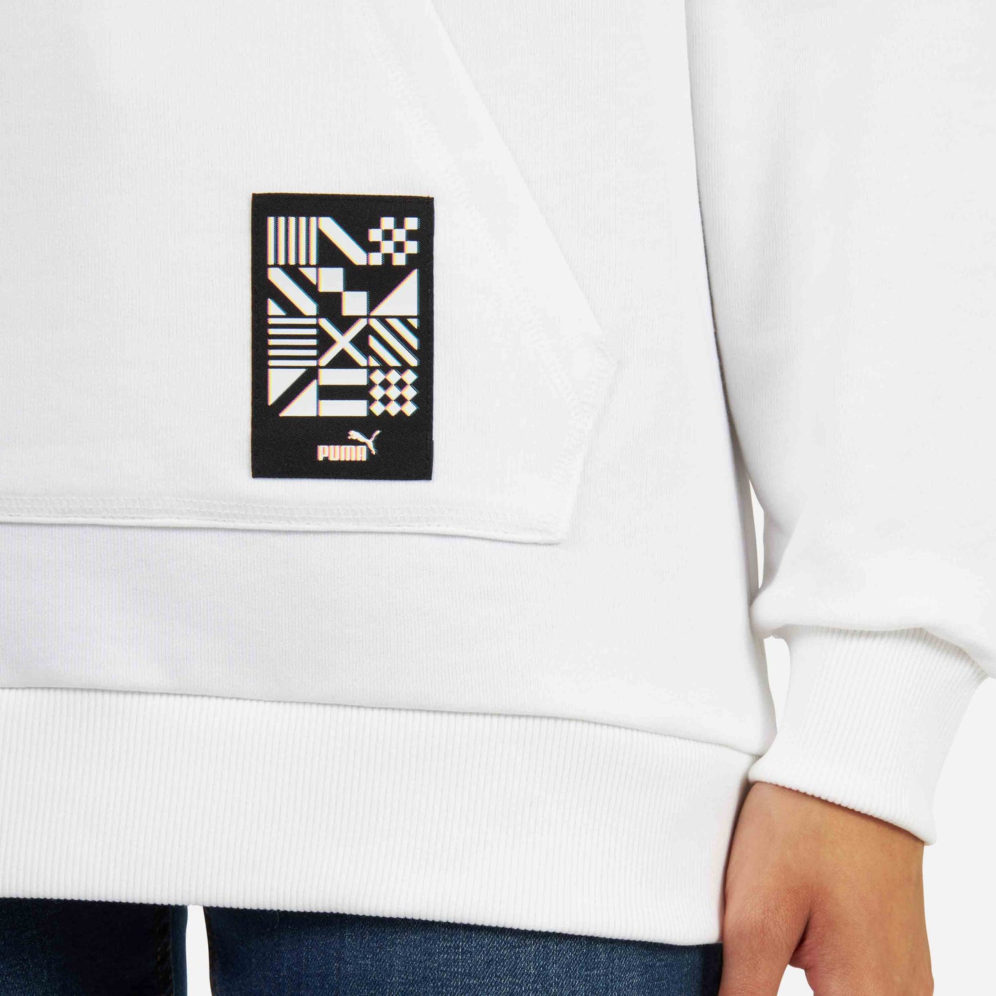 MAXI FELPA MILAN DONNA CON CAPPUCCIO E TASCA FRONTALE