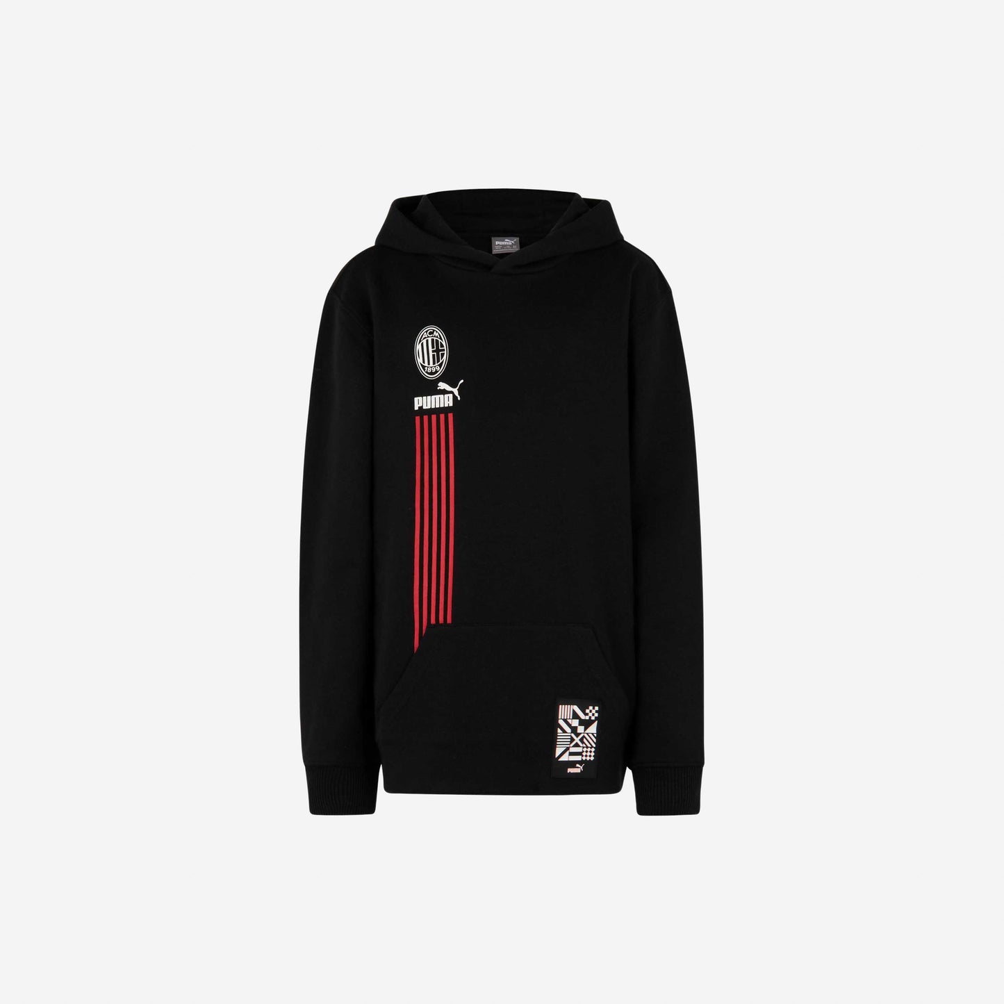 FELPA MILAN BAMBINO CON CAPPUCCIO E TASCA FRONTALE