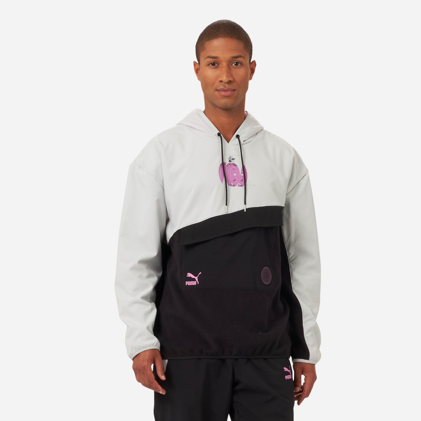 FELPA MILAN COLOR BLOCK CON CAPPUCCIO