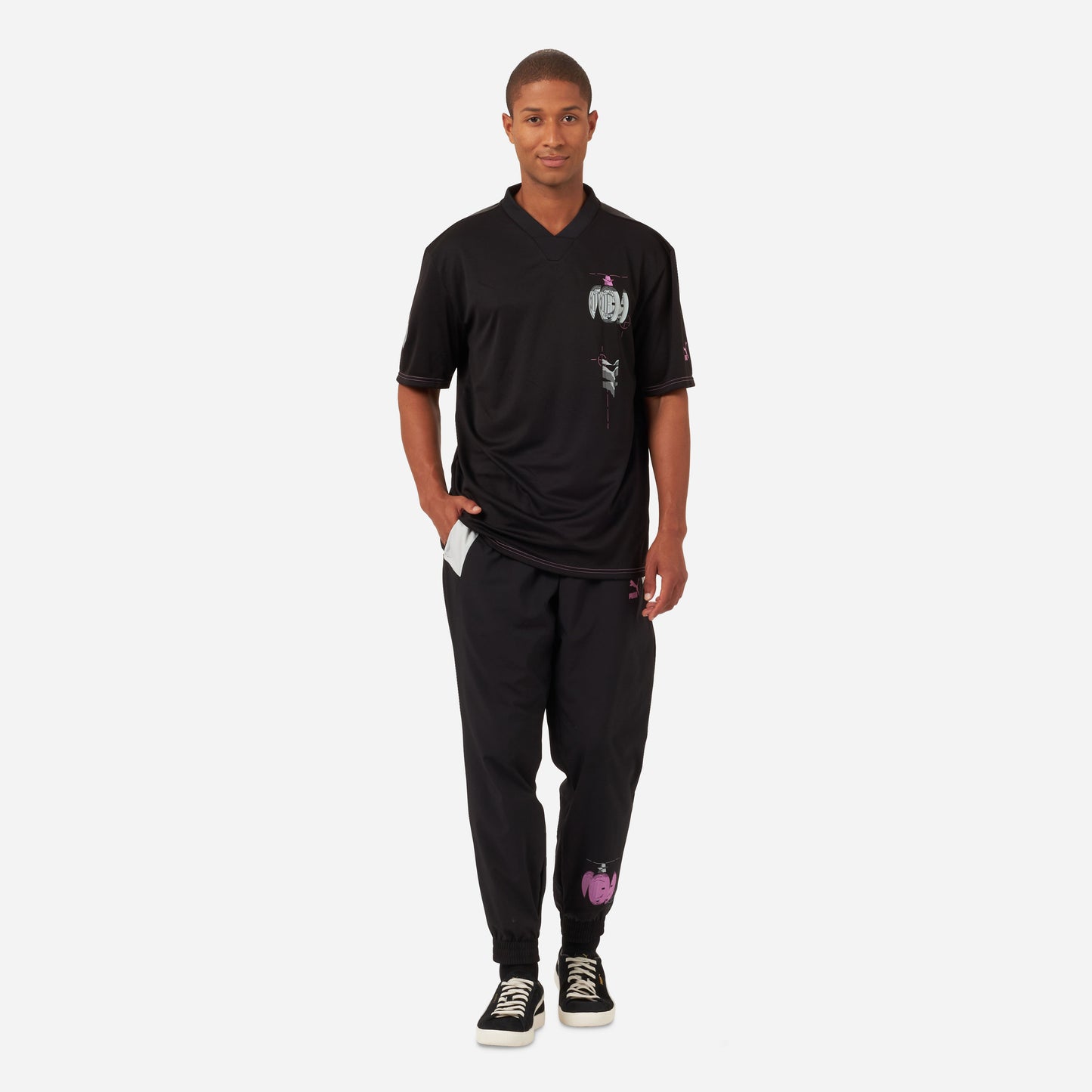 AC MILAN COLOUR BLOCK TROUSERS WITH POCKETS