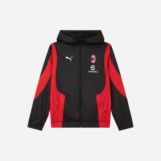 MILAN PREMATCH 2023/24 KIDS’ JACKET WITH ZIPPER AND HOOD