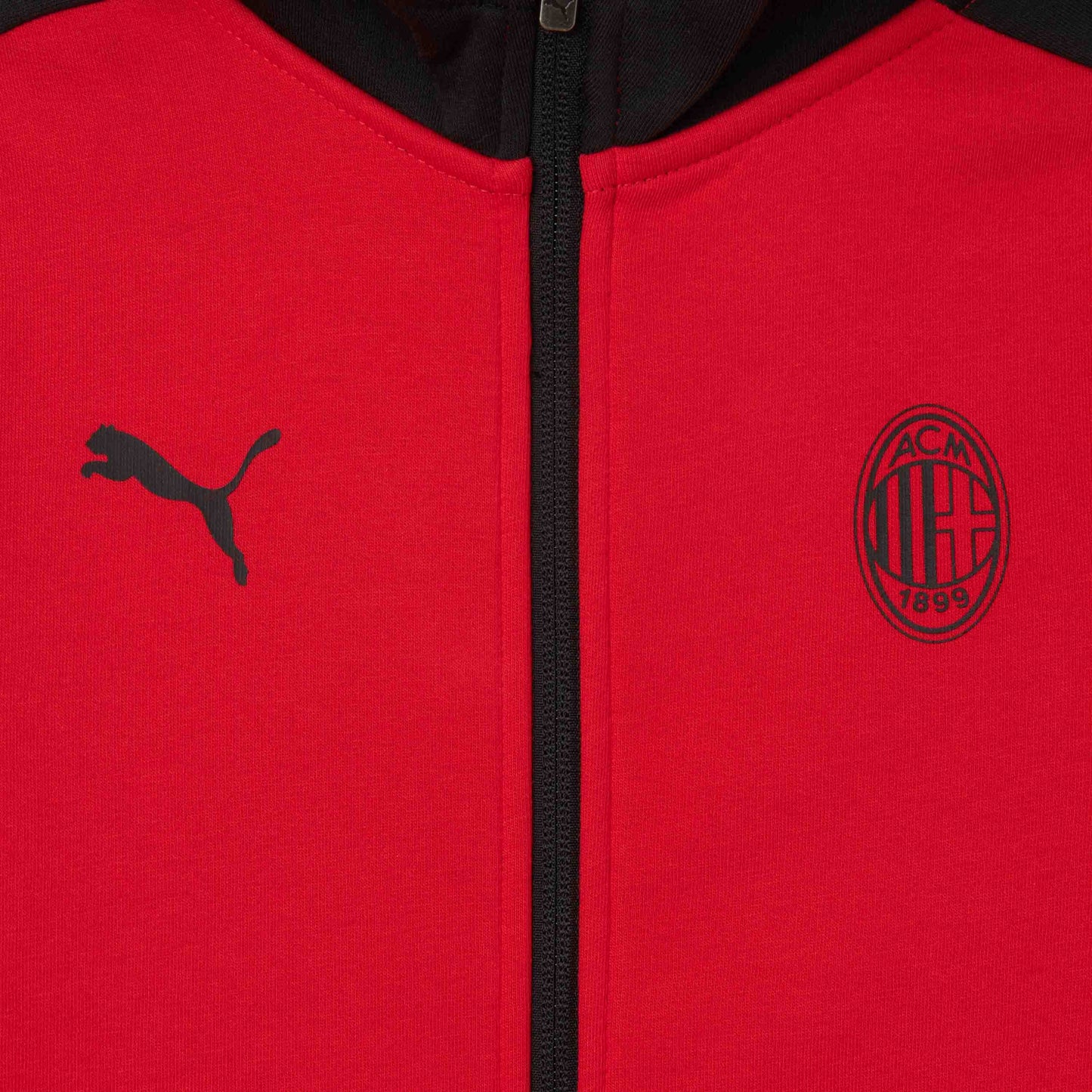 FELPA MILAN CASUALS DA BAMBINO CON ZIP E CAPPUCCIO 2023/24