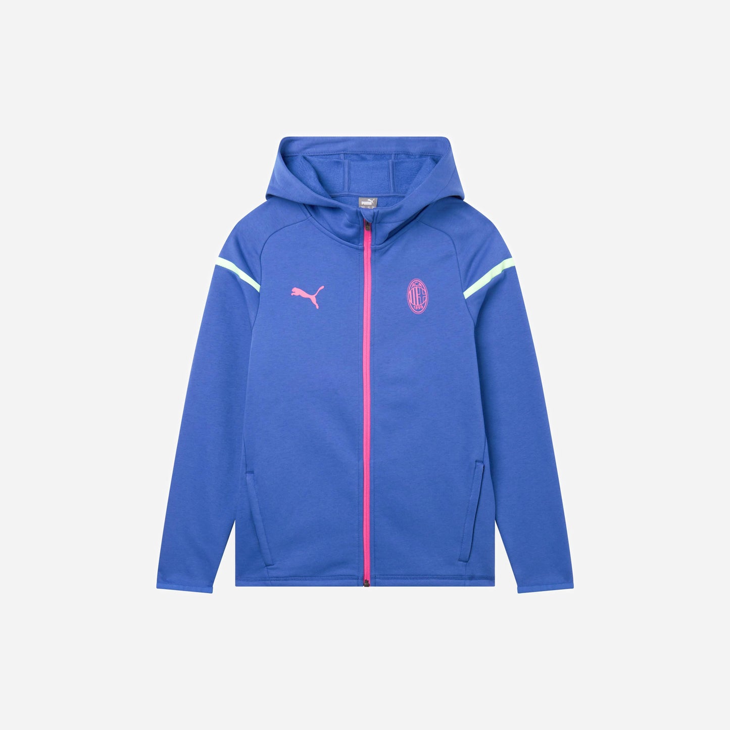 FELPA MILAN CASUALS DA BAMBINO CON ZIP E CAPPUCCIO 2023/24