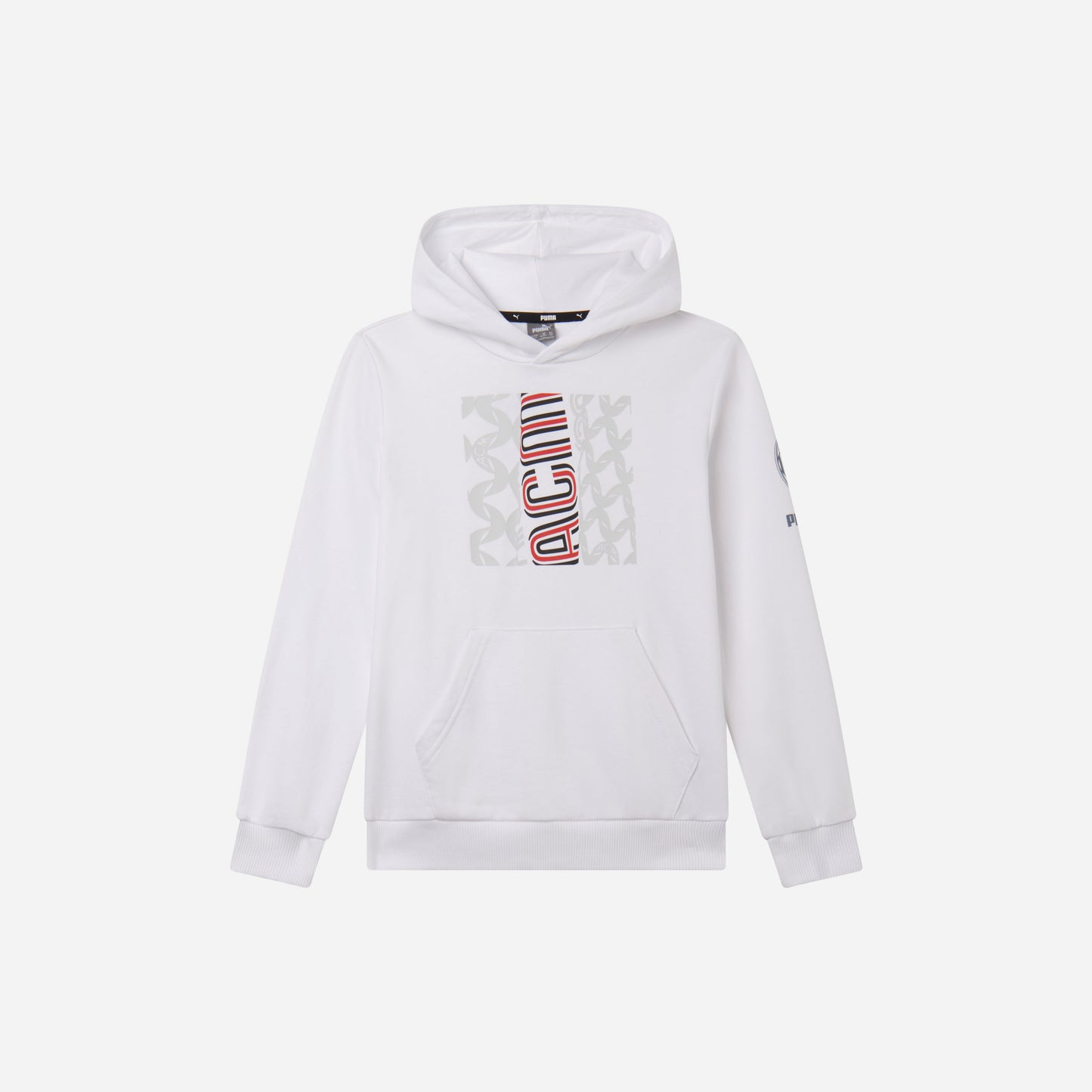 FELPA MILAN FOOTBALL CORE BAMBINO CON CAPPUCCIO E STAMPA