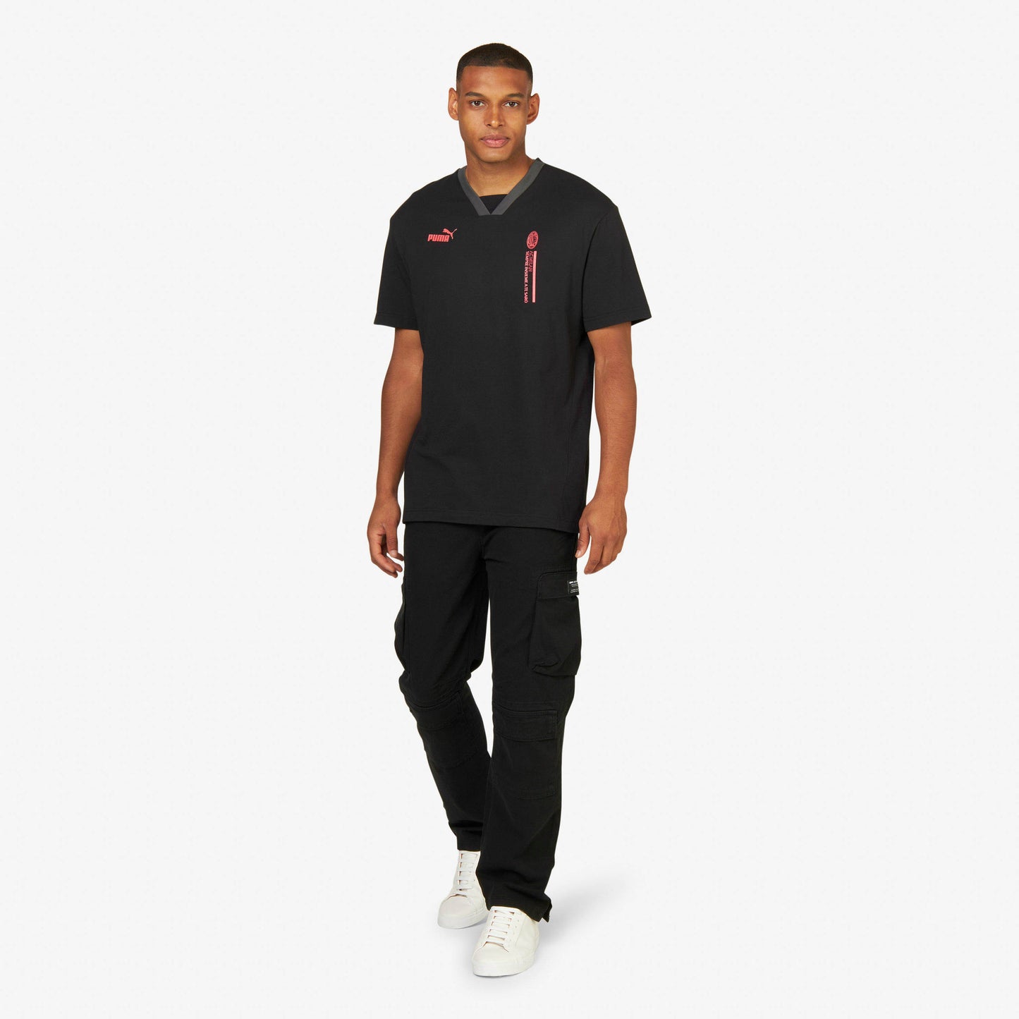 T-SHIRT MILAN ''SEMPRE INSIEME A TE SARÒ'' CON DETTAGLIO SUL RETRO