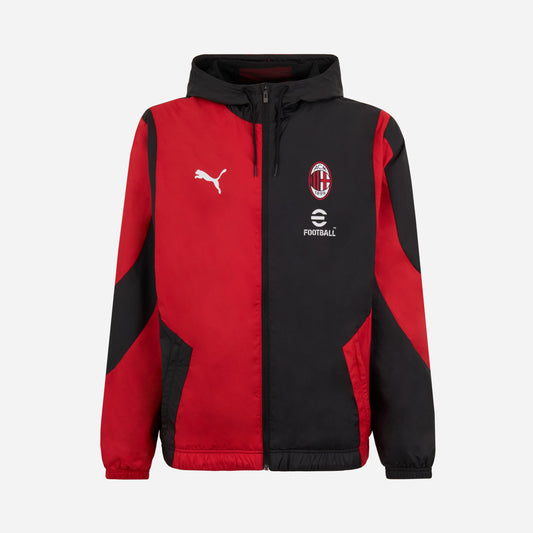 MILAN PREMATCH 2024 JACKET WITH ZIPPER AND HOOD