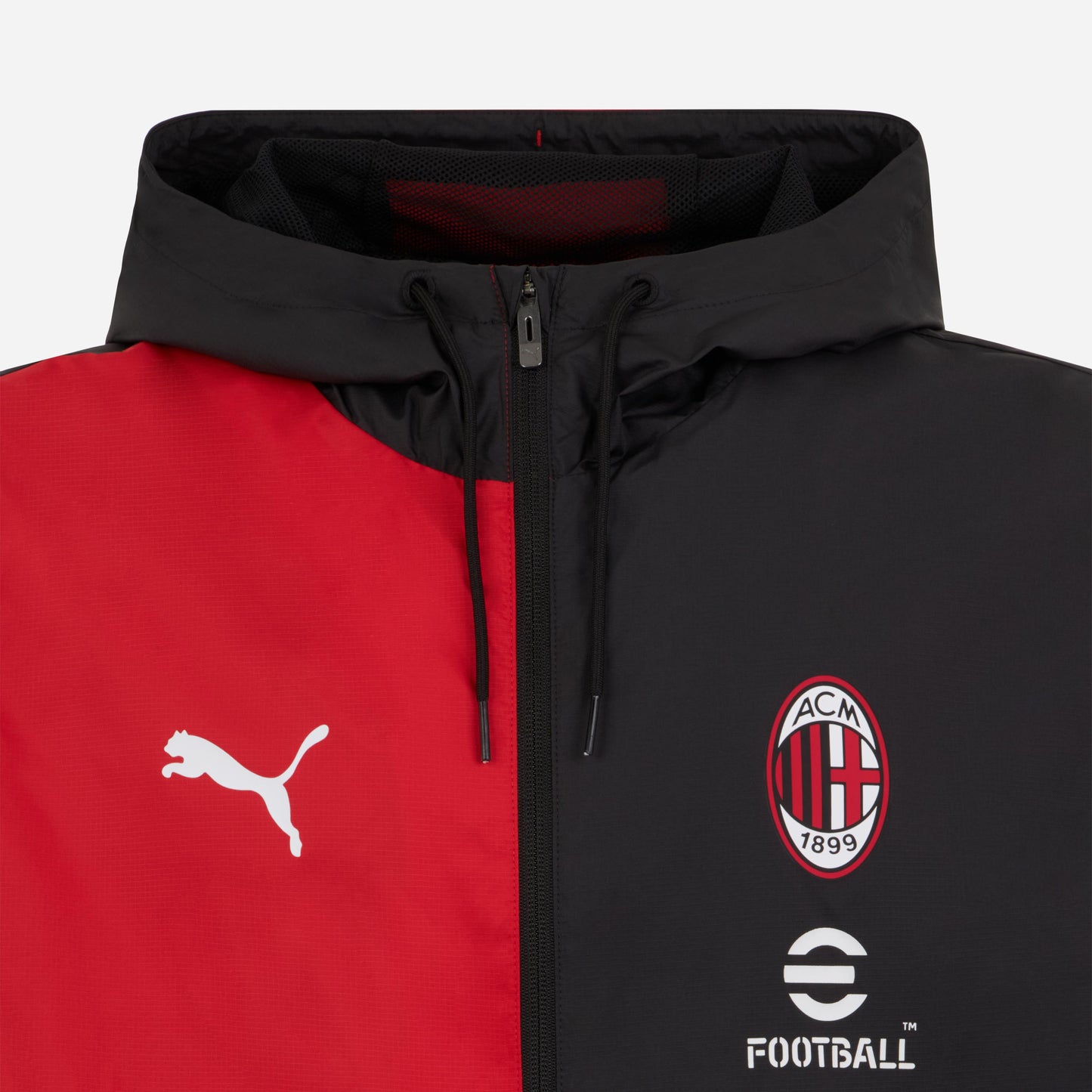 MILAN PREMATCH 2024 JACKET WITH ZIPPER AND HOOD