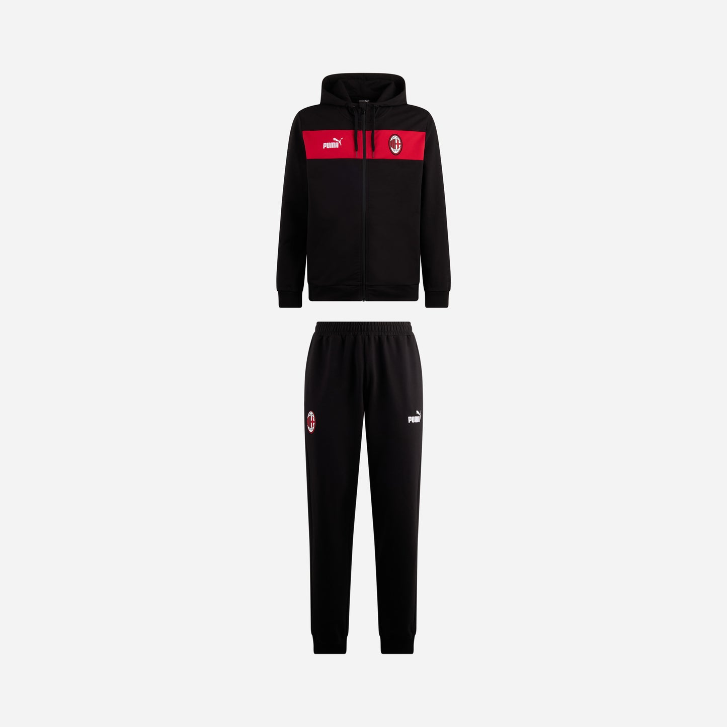 TUTA MILAN CON FELPA FULL ZIP CON CAPPUCCIO E PANTALONI