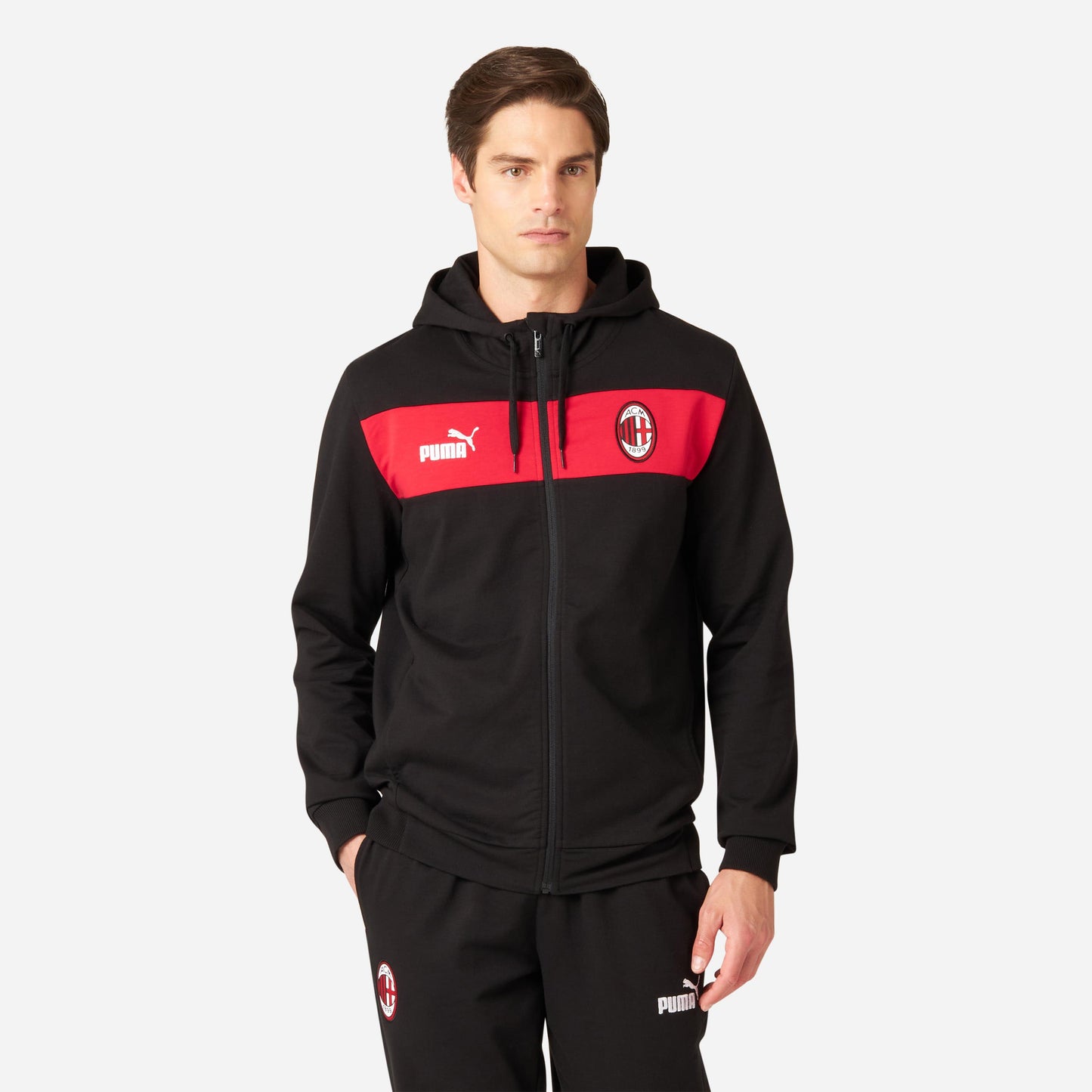 TUTA MILAN CON FELPA FULL ZIP CON CAPPUCCIO E PANTALONI
