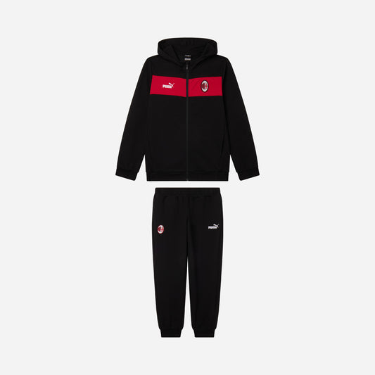 TUTA MILAN BAMBINO CON FELPA FULL ZIP CON CAPPUCCIO E PANTALONI