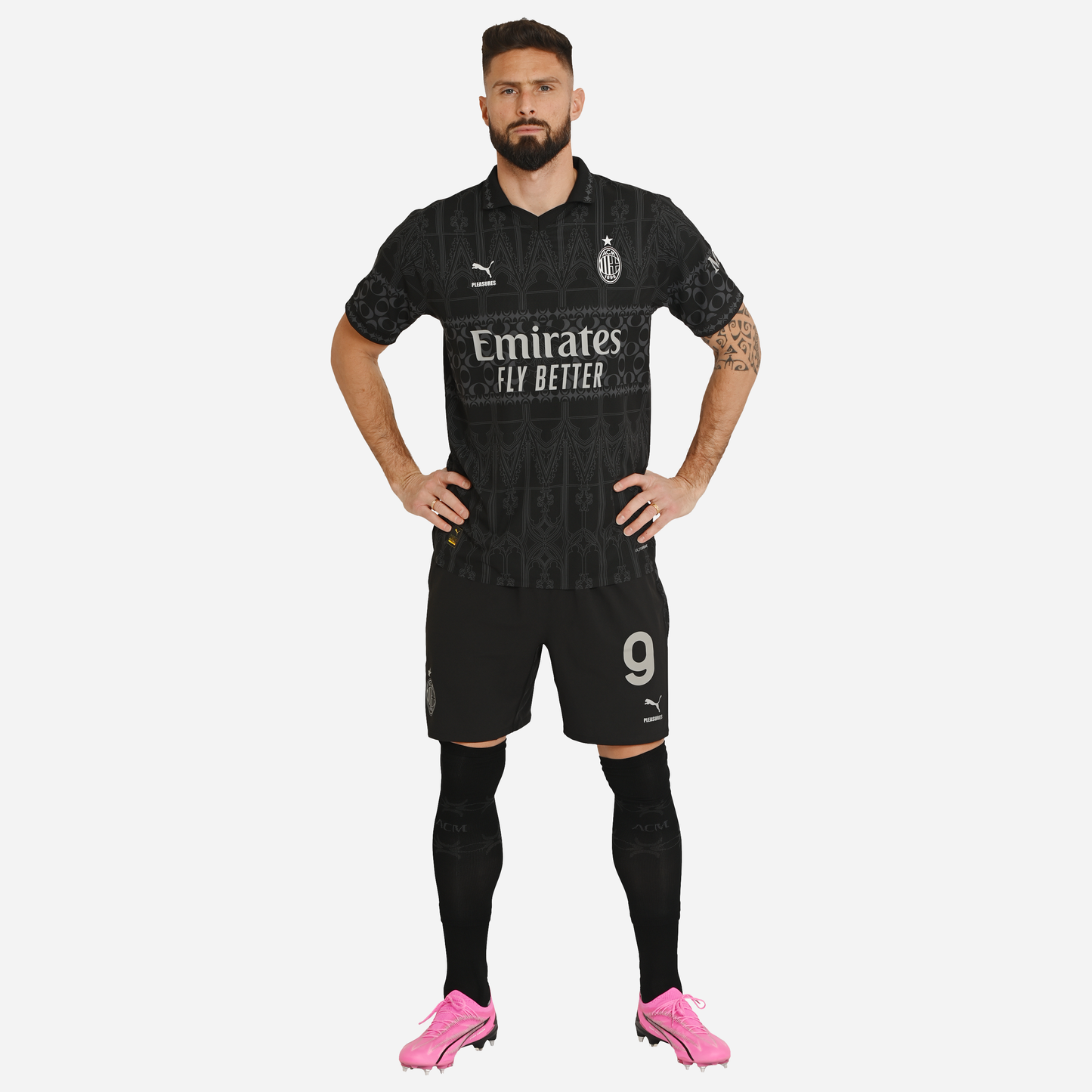 AUTHENTIC JERSEY AC Milan x Pleasures 2023/24 – Dark version