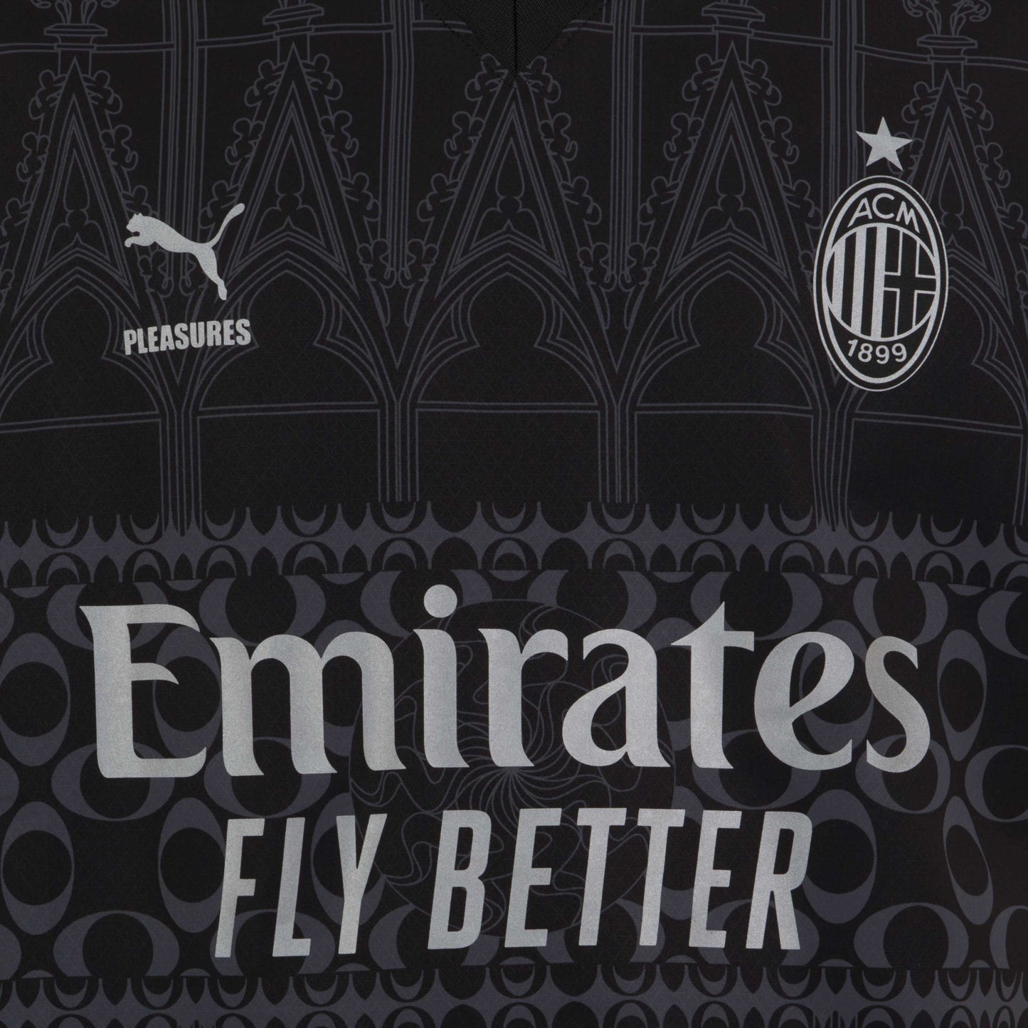 AUTHENTIC JERSEY AC Milan x Pleasures 2023/24 – Dark version