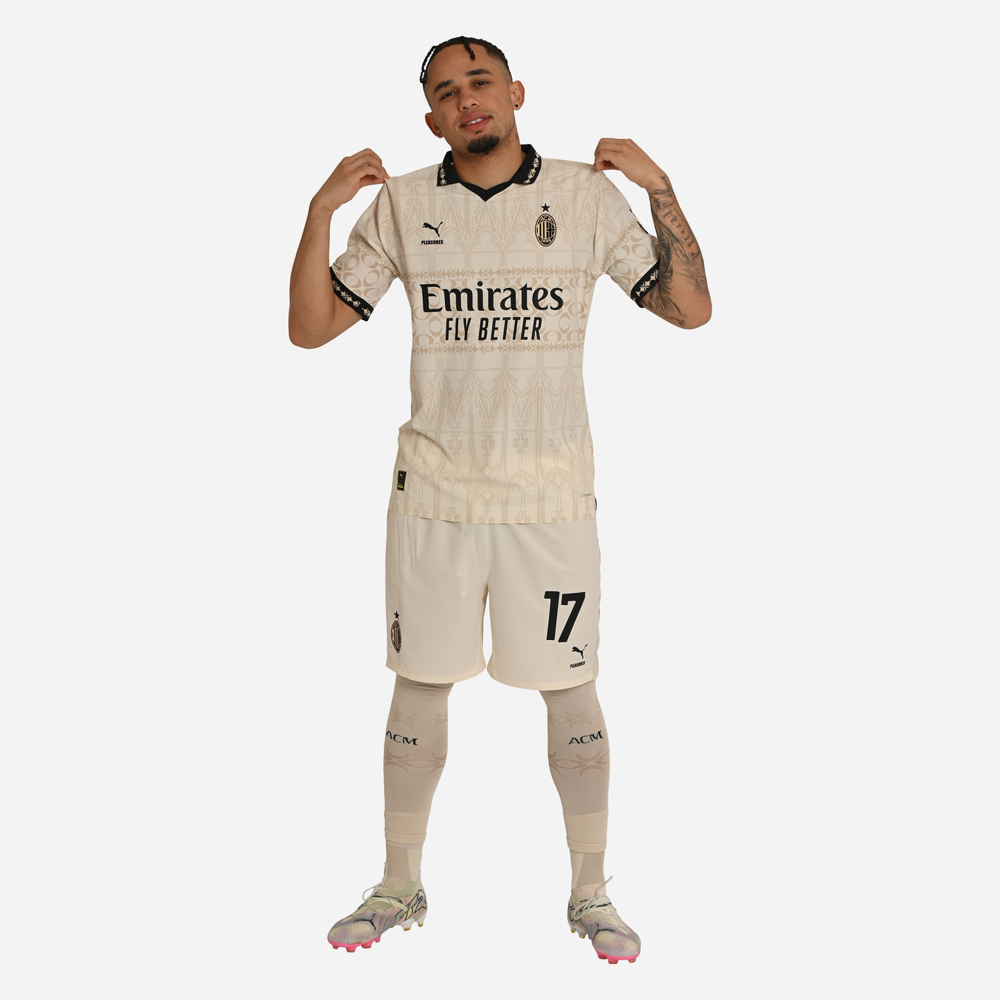 AUTHENTIC JERSEY AC Milan x Pleasures 2023/24 – Light version