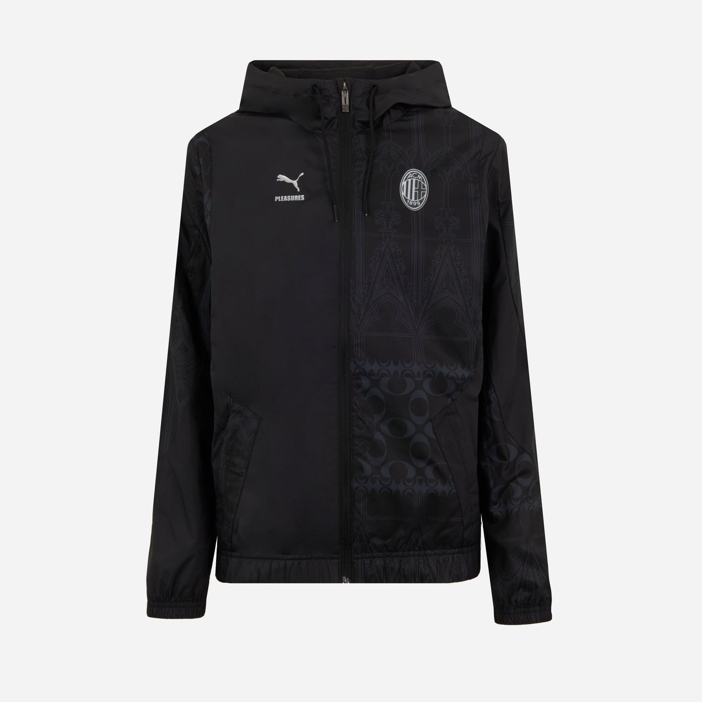 GIACCA PREMATCH CON ZIP DONNA AC Milan x Pleasures 2023/24