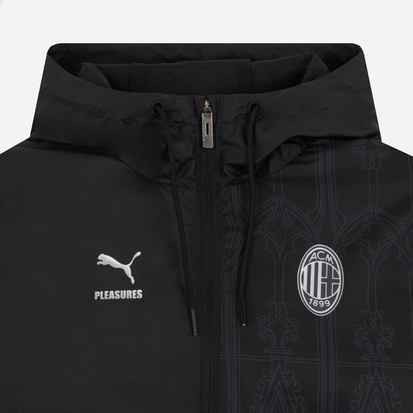 GIACCA PREMATCH CON ZIP DONNA AC Milan x Pleasures 2023/24